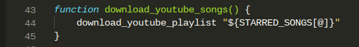 This is how the script knows to download the songs specified in the STARRED_SONGS array.