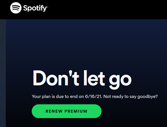 I canceled my Spotify premium membership.